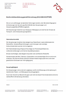 FOS PPWR Konformitätserklärung