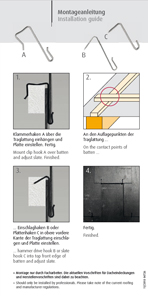FOS Installation instruction slate and tile hooks 460 461 404