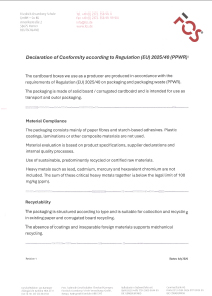 FOS PPWR Declaration of Conformity
