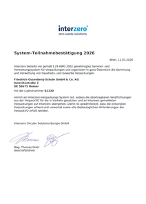 Interzero Teilnahmebestaetigung AT FOS 2025